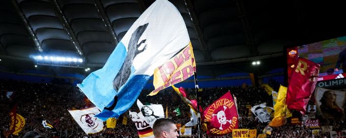 Roma's Mancini escapes ban after Lazio rat flag celebration