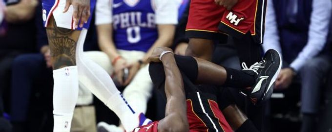 Heat's Jimmy Butler injures knee in play-in loss, set for MRI