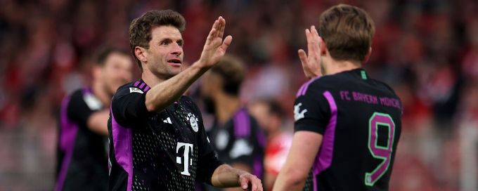 Bayern thump Union Berlin as Müller marks milestone with double