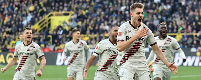Leverkusen's unbeaten run reaches 45 games with 97th-minute goal