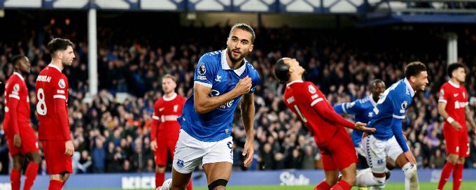 Everton deal Liverpool big blow with shock derby victory