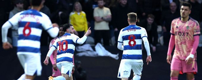 QPR thrash Leeds to seal Leicester's promotion