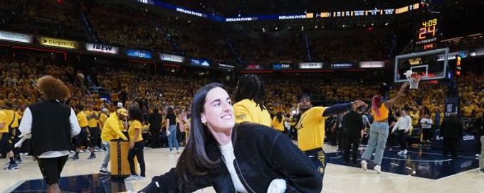 Fever's Caitlin Clark pumps up Pacers crowd before Game 3