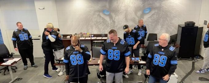 Lions front office wear Dan Campbell uniforms during draft