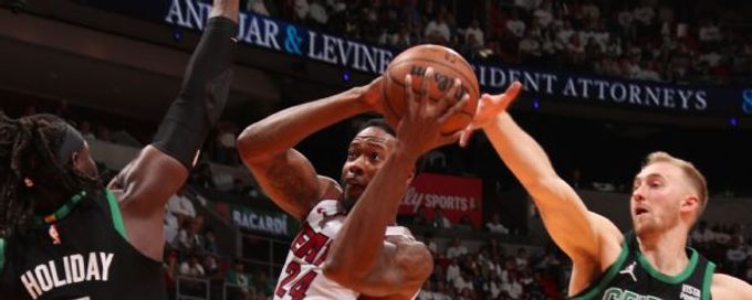 Celtics' defense answers call in blowout of Heat in Game 3
