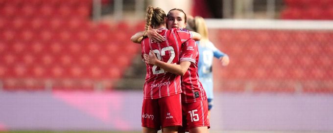 Bristol City relegated from WSL, Crystal Palace earn first promotion