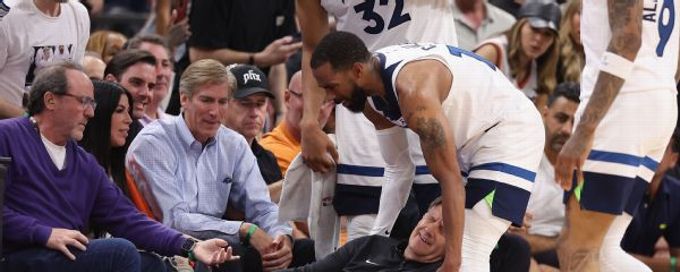 Wolves coach Chris Finch injures knee in sideline collision