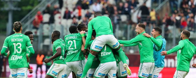 Saint-Etienne earns Ligue 1 promotion with extra-time goal