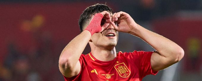 Pedri's first Spain goals lead 5-1 rout of Northern Ireland