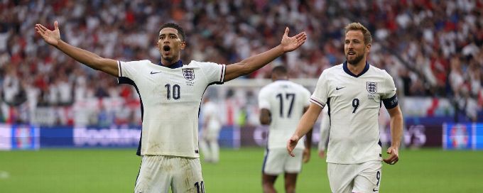 Euro 2024: England's Kane lauds incredible Jude Bellingham goal