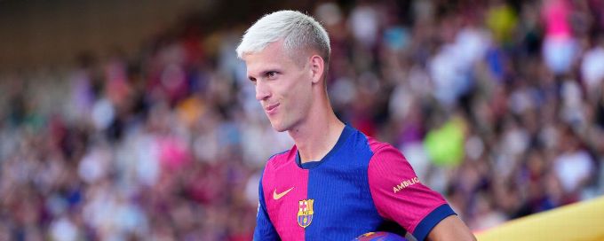 Barcelona coach Hansi Flick 'not happy' with Dani Olmo status