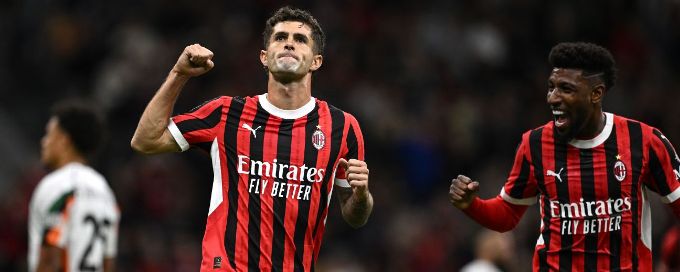 Christian Pulisic scores as AC Milan thrash Venezia