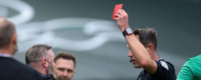 Wayne Rooney sent off as Plymouth score 97th-minute winner