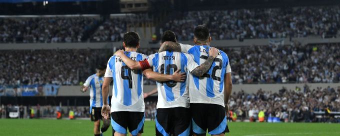 Messi nets hat trick as Argentina steamroll Bolivia