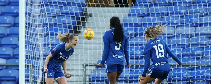 WSL: Everton win Merseyside derby, Man United beat Leicester