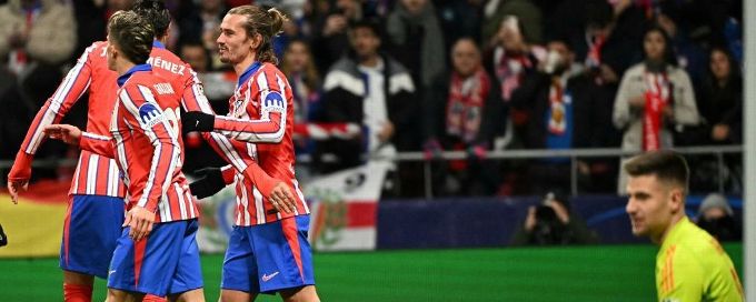 Atlético Madrid beat Slovan Bratislava, extend win streak to 10