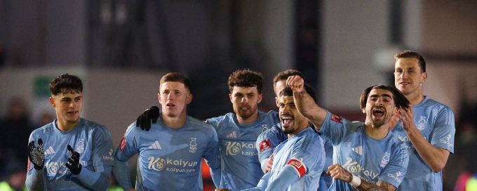 Nottinham Forest need penalties to edge past Exeter City