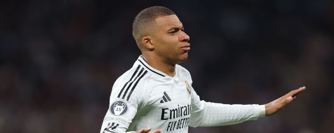 Real Madrid's Kylian Mbappé visits his struggling Caen side on day off
