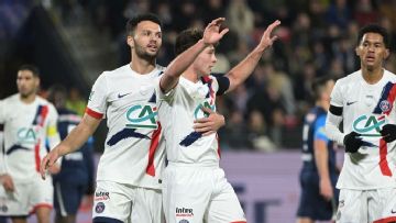 Paris Saint-Germain trounce Stade Briochin to reach French Cup semis