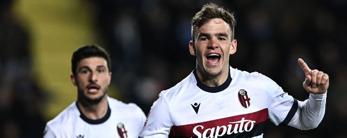 Bologna rout Empoli in Copa Italia semifinal 1st leg