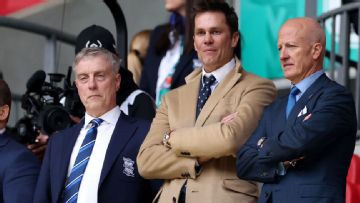 Tom Brady watches on as Birmingham lose Vertu Trophy final to Peterborough