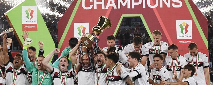 Bologna win Coppa Italia title as Pulisic, Milan fall short