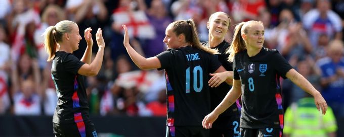 England rout Jamaica 7-0 in Euro 2025 send-off