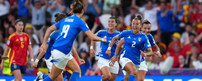 Euro 2025 Daily: Italy run Spain close to qualify; Portugal fall