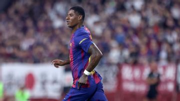 Marcus Rashford makes first Barcelona appearance in friendly win