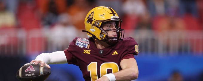 Arizona State QB Sam Leavitt in walking boot, out vs. Iowa State