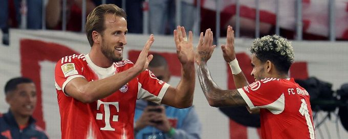 Kane hails 'instant connection' with Díaz after Bayern hat trick