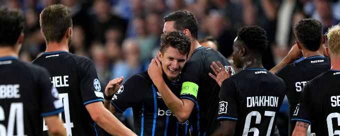 Club Brugge hit six to complete UCL rout of Rangers