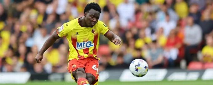 Nestory Irankunda repeats 'perfect' free kick for Watford