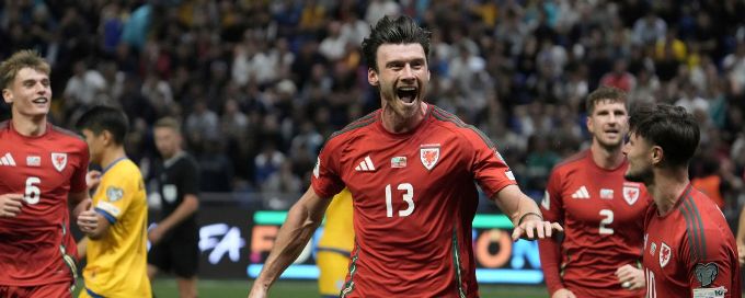 Moore fires Wales to win 1-0 win at Kazakhstan, top of group