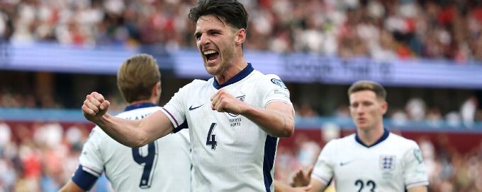 Declan Rice on target as lethargic England beat Andorra 2-0