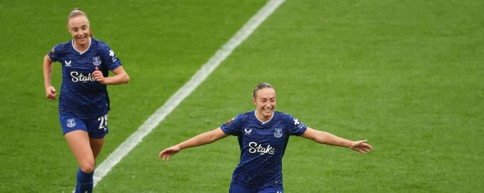 Vignola scores hat trick as Everton thrash Liverpool in derby