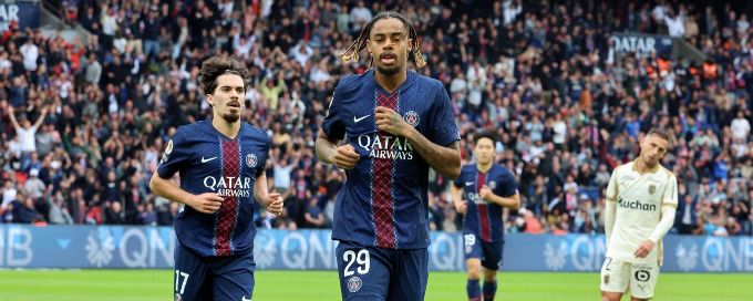 Bradley Barcola brace gives PSG comfortable win over Lens