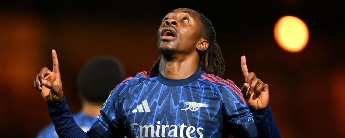 Eze nets first Arsenal goal in Carabao Cup win over Port Vale