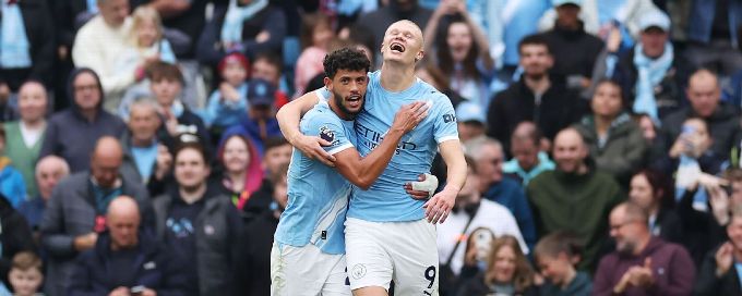 Haaland scores twice as Man City put five past Burnley