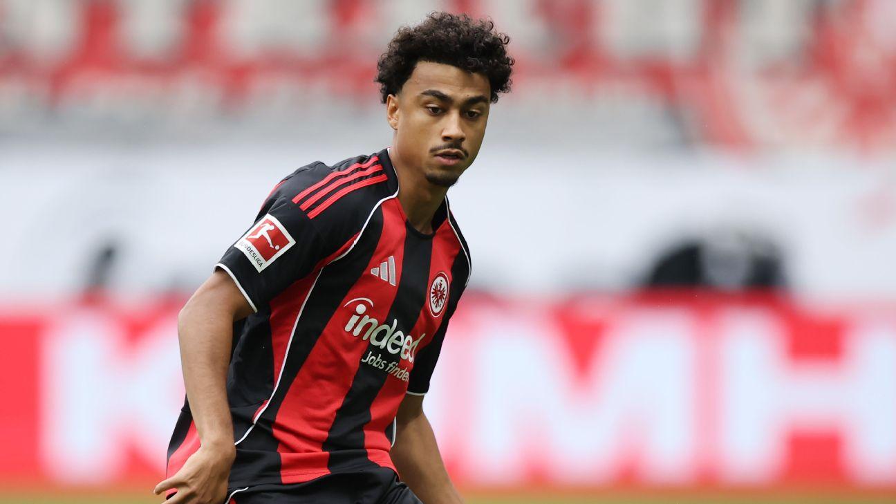 Eintracht Frankfurt's Nathaniel Brown has been called up by Germany for the first time.