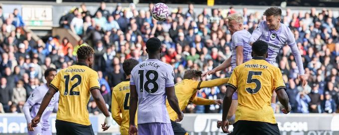 Wolves scuppered late again as Brighton rescue draw