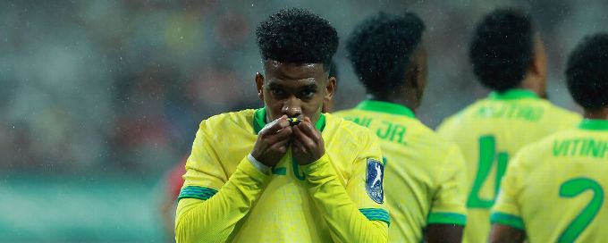 Estêvão, Rodrygo star as Brazil hammer South Korea