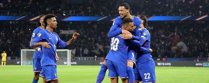 Kylian Mbappé scores in 10th-straight game as France cruise