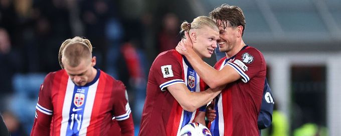 Haaland misses two penalties, still has hat trick in Norway win