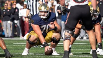 Notre Dame loses center Craig for season to knee injury