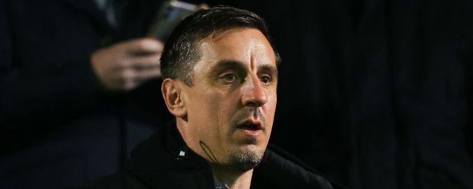 Salford match halted by protest against co-owner Gary Neville