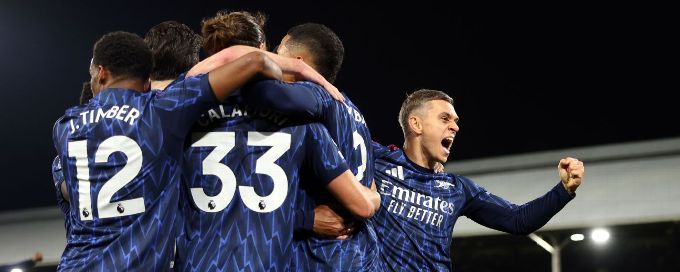 Arsenal move clear at top of Premier League after win at Fulham