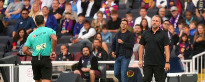 Barcelona boss Flick disputes red card in dramatic win