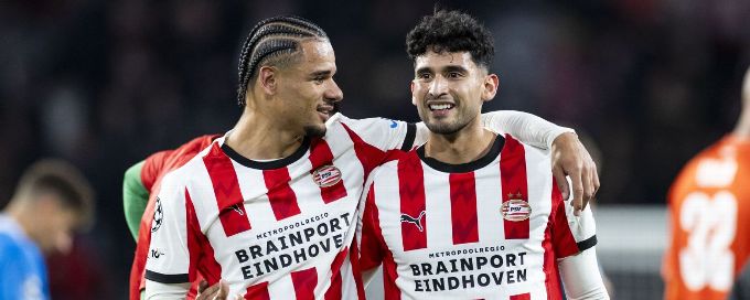 Pepi scores, Dest benched as PSV score 6 past Napoli