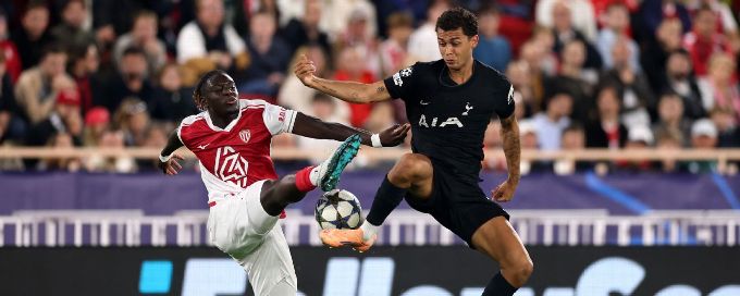 Vicario heroics help lacklustre Tottenham earn point in Monaco